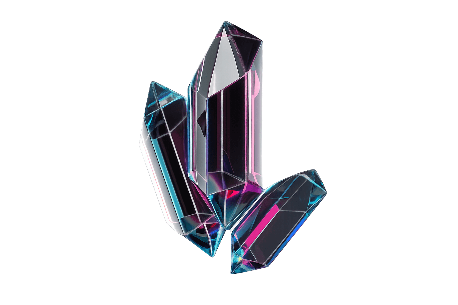 Kiralink floating crystal